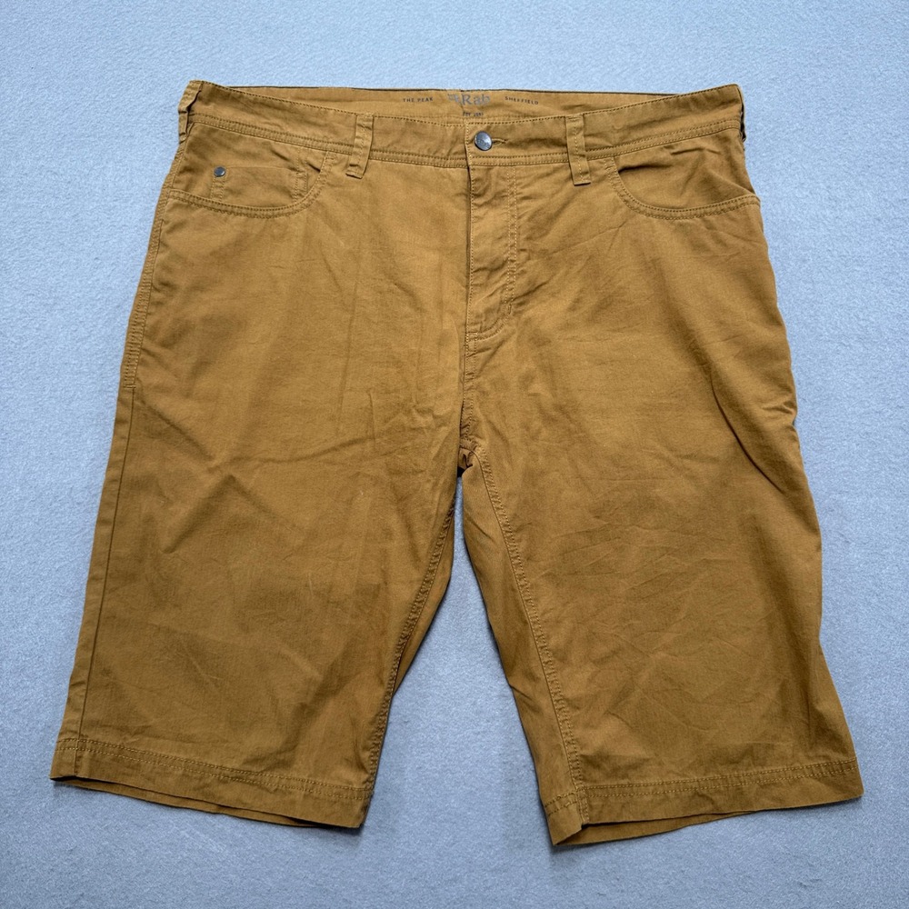 Rab Narrow Escape Shorts Men's 36 Brown Relaxed Fit Hiking Outdoor Lightweight
